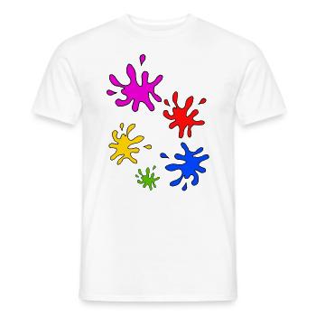 Colorful splashes of color - Men's T-Shirt - white - Front - AI Model Male 178 dark (178cm)