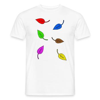 Feuilles colorées - T-shirt homme - blanc - Devant - AI Model Male 178 dark (178cm)