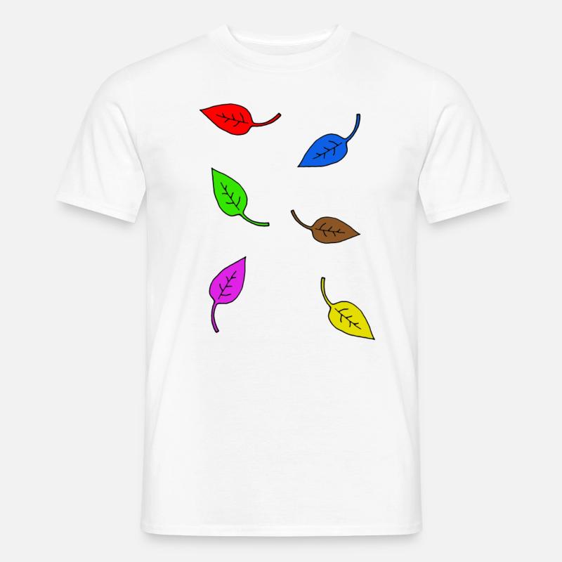 Bunte Blätter - Männer T-Shirt - Weiß