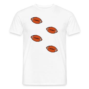 ballons de football - T-shirt homme - blanc - Devant - AI Model Male 178 dark (178cm)