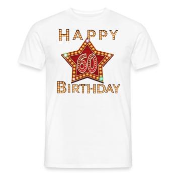 60th Birthday - Men's T-Shirt - white - Front - AI Model Male 178 dark (178cm)