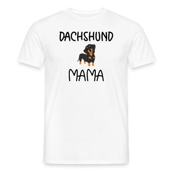 Dachshund Mama Dackel Mom Teckel Hundemama Spruch - Männer T-Shirt - Weiß - Vorne - AI Model Male 178 dark (178cm)