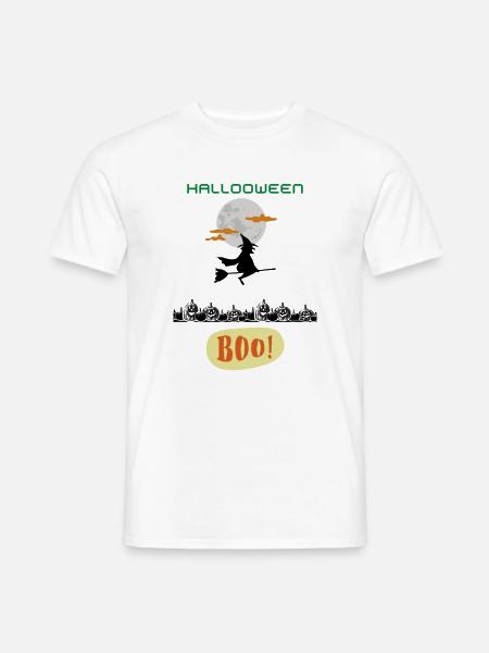 MASO - HEXE BOO HALLOOWEEN MARBOSSTA - Männer T-Shirt - Weiß