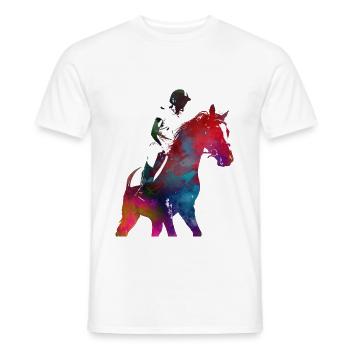 Rider #rider #horse #sport - Men's T-Shirt - white - Front - AI Model Male 178 dark (178cm)