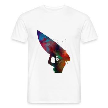 Surfer sport art #surfer #sport - T-shirt homme - blanc - Devant - AI Model Male 178 dark (178cm)