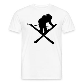 Skiing, skiing, freestyle skiing - Men's T-Shirt - white - Front - AI Model Male 178 dark (178cm)