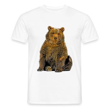 Ours de dessin animé - T-shirt homme - blanc - Devant - AI Model Male 178 dark (178cm)