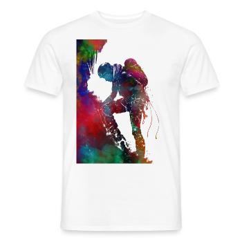 Mountaineer Climbing Sport Art #mountaineer #climb - Men's T-Shirt - white - Front - AI Model Male 178 dark (178cm)