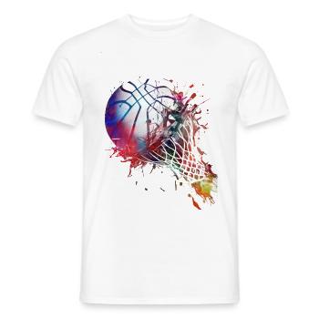 Art sportif de basketball #basketball - T-shirt homme - blanc - Devant - AI Model Male 178 dark (178cm)