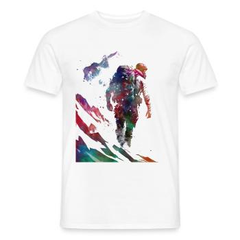 Mountaineer Climbing Sport Art #mountaineer #climb - Men's T-Shirt - white - Front - AI Model Male 178 dark (178cm)