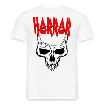 Horror Skull - Männer T-Shirt - Weiß - Vorne - AI Model Male 178 dark (178cm)
