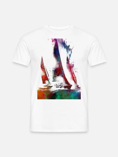 Segelsport Kunst #sailing - Männer T-Shirt - Weiß