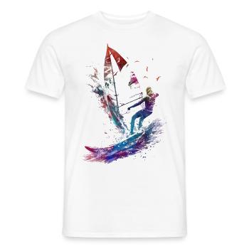 Surfer sport art #surfer #sport - Men's T-Shirt - white - Front - AI Model Male 178 dark (178cm)