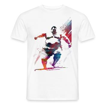 Sumo sport art #sumo - Men's T-Shirt - white - Front - AI Model Male 178 dark (178cm)