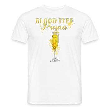 Enterrement de vie de jeune fille Groupe sanguin Prosecco - T-shirt homme - blanc - Devant - AI Model Male 178 dark (178cm)