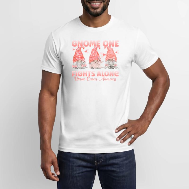 Gnome One Bekämpft Gebärmutterkrebs Männer T-Shirt