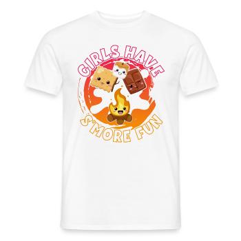 Mädchen Haben S'more Spaß Am Wochenende Klammern - Männer T-Shirt - Weiß - Vorne - AI Model Male 178 dark (178cm)