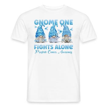 Gnome One combat seul le cancer de la prostate - T-shirt homme - blanc - Devant - AI Model Male 178 dark (178cm)