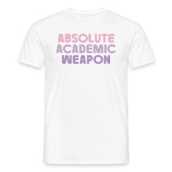 Studenten Absolute Academic Weapon - Männer T-Shirt - Weiß - Vorne - AI Model Male 178 dark (178cm)