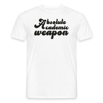 Studenten Absolute Academic Weapon - Männer T-Shirt - Weiß - Vorne - AI Model Male 178 dark (178cm)