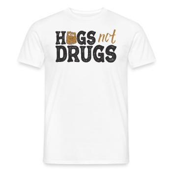 Hugs instead of drugs - Men's T-Shirt - white - Front - AI Model Male 178 dark (178cm)