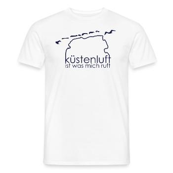 Küstenluft Ist Was Mich Ruft Ostriesische Inseln - Männer T-Shirt - Weiß - Vorne - AI Model Male 178 dark (178cm)