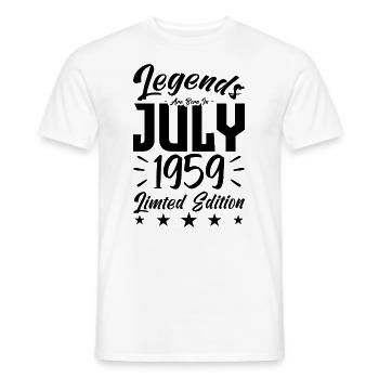 Naissance En Juillet 1959. Cadeau d'anniversaire. - T-shirt homme - blanc - Devant - AI Model Male 178 dark (178cm)