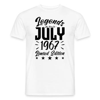 Naissance En Juillet 1967. Cadeau d'anniversaire. - T-shirt homme - blanc - Devant - AI Model Male 178 dark (178cm)