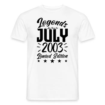 Naissance En Juillet 2003. Cadeau d'anniversaire. - T-shirt homme - blanc - Devant - AI Model Male 178 dark (178cm)