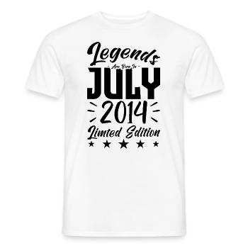 Naissance En Juillet 2014. Cadeau d'anniversaire. - T-shirt homme - blanc - Devant - AI Model Male 178 dark (178cm)