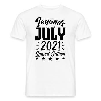 Naissance En Juillet 2021 Cadeau d'anniversaire 20 - T-shirt homme - blanc - Devant - AI Model Male 178 dark (178cm)