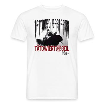 tattooed bastard ink tattoomaschine tattoo maori - Männer T-Shirt - Weiß - Vorne - AI Model Male 178 dark (178cm)