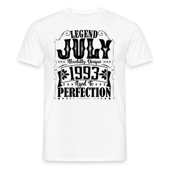 Juli 1993. Geburtstagsgeschenk Juli 1993. - Männer T-Shirt - Weiß - Vorne - AI Model Male 178 dark (178cm)