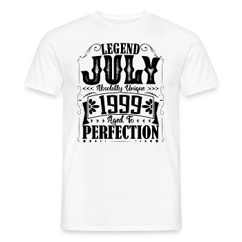Juli 1999. Geburtstagsgeschenk Juli 1999. - Männer T-Shirt - Weiß - Vorne - AI Model Male 178 dark (178cm)