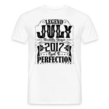 July 2017. Birthday gift July 2017. - Men's T-Shirt - white - Front - AI Model Male 178 dark (178cm)