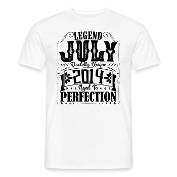 Juli 2014. Geburtstagsgeschenk Juli 2014. - Männer T-Shirt - Weiß - Vorne - AI Model Male 178 dark (178cm)