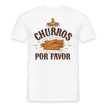 Churros Por Favor Churro mexicain vintage - T-shirt homme - blanc - Devant - AI Model Male 178 dark (178cm)