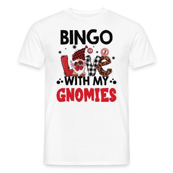 Bingo Love With My Gnomies Leo Bingo - Men's T-Shirt - white - Front - AI Model Male 178 dark (178cm)