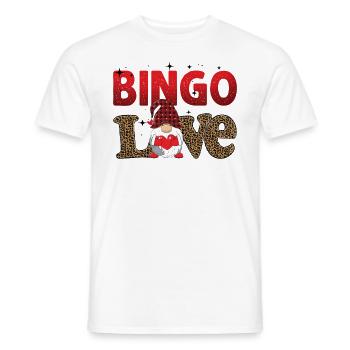 Bingo Love Leo Pattern Women Men Bingo - Men's T-Shirt - white - Front - AI Model Male 178 dark (178cm)