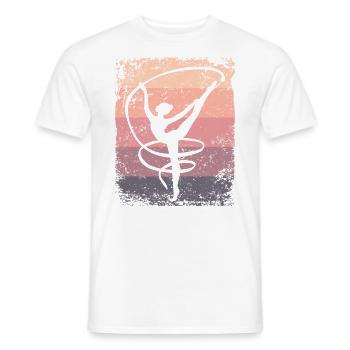 Gymnaste Gymnaste Gymnastique Rythmique Rétro - T-shirt homme - blanc - Devant - AI Model Male 178 dark (178cm)