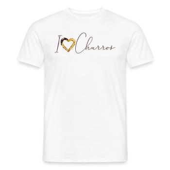 I Heart Churros Vintage Mexican Churros - Men's T-Shirt - white - Front - AI Model Male 178 dark (178cm)