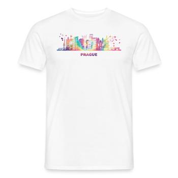 Praguer Skyline Stadtbild Prag - Männer T-Shirt - Weiß - Vorne - AI Model Male 178 dark (178cm)