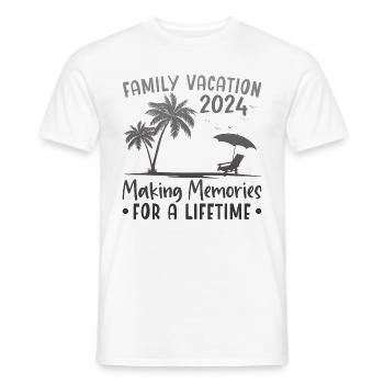 Vacances d’été en famille Créer des souvenirs - T-shirt homme - blanc - Devant - AI Model Male 178 dark (178cm)