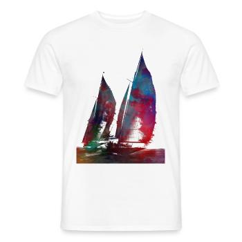 Segelsport Kunst #sailing - Männer T-Shirt - Weiß - Vorne - AI Model Male 178 dark (178cm)