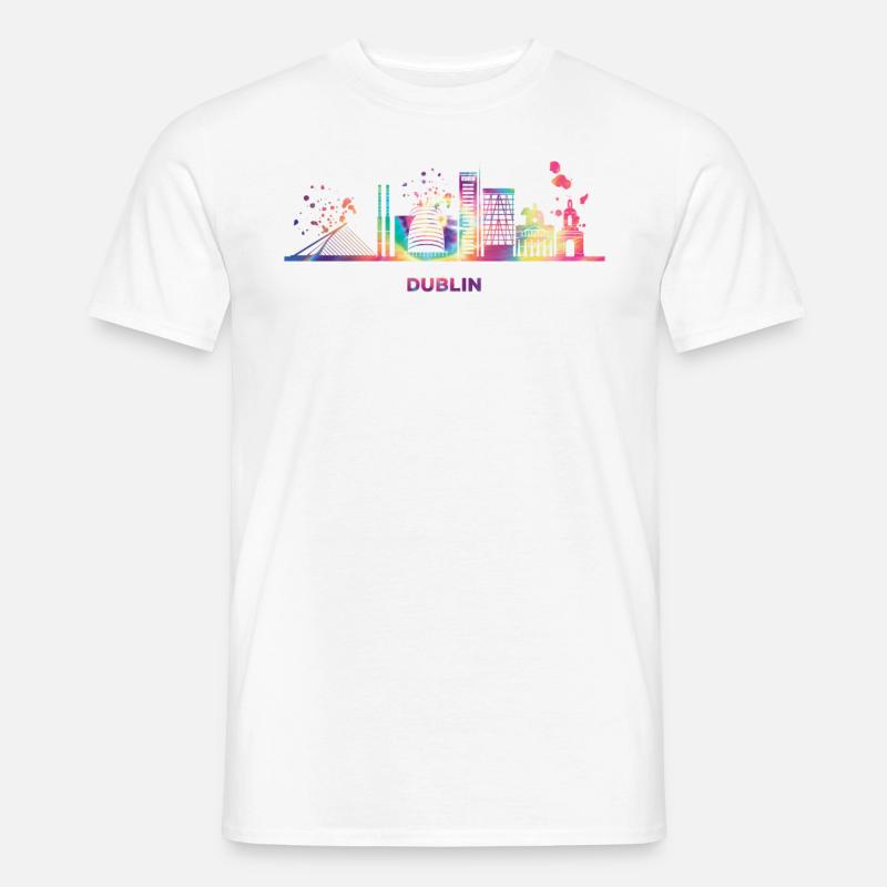 Dublin Skyline Dublin - Männer T-Shirt - Weiß