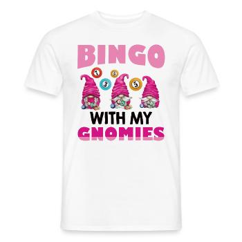 Bingo Mit Meinen Gnomies Lustiges Bingo - Männer T-Shirt - Weiß - Vorne - AI Model Male 178 dark (178cm)