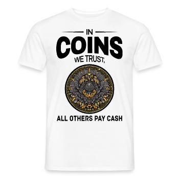 Coin Collecting Collector Numismatic Numismatist - Men's T-Shirt - white - Front - AI Model Male 178 dark (178cm)