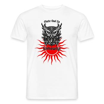 Unhowly - Men's T-Shirt - white - Front - AI Model Male 178 dark (178cm)