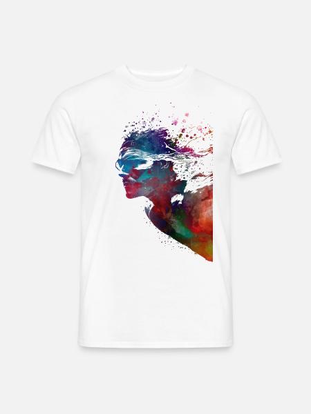 Swimmer sport art #swimmer #sport - Mænd T-shirt - hvid