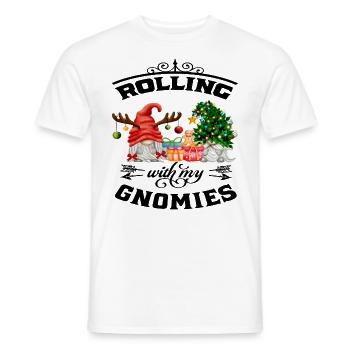 Rouler avec mes gnomies Gnome de Noël - T-shirt homme - blanc - Devant - AI Model Male 178 dark (178cm)